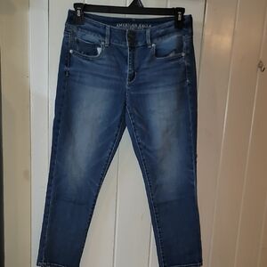 American Eagle Artist Crop Blue Ankle Cropped Jeans